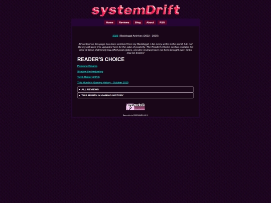 reviews/backloggd_archives screenshot