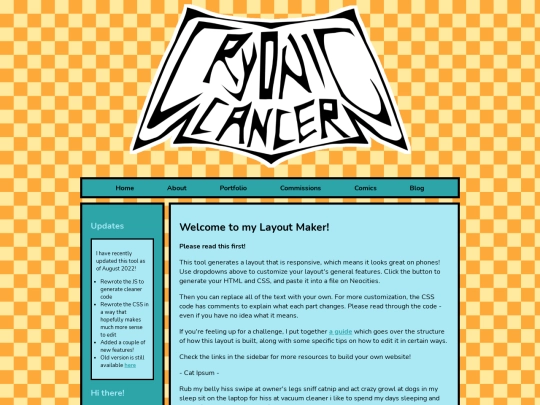Homepage screenshot