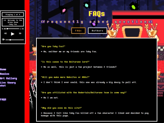 FAQS screenshot