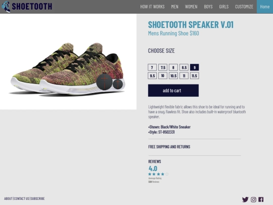 shoe screenshot