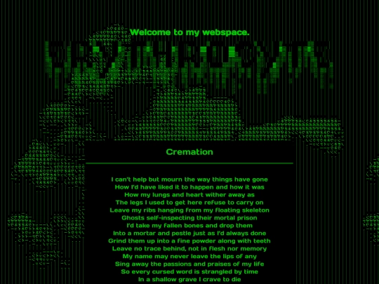 works/poems/cremation screenshot
