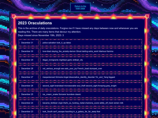 oraculation-archive/oraculations_2023 screenshot