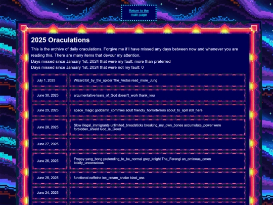 oraculation-archive/oraculations_2025 screenshot
