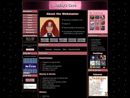 lizzzys-cave-about screenshot