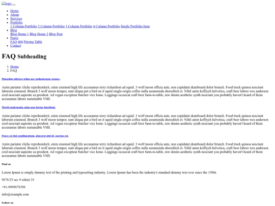 faq screenshot