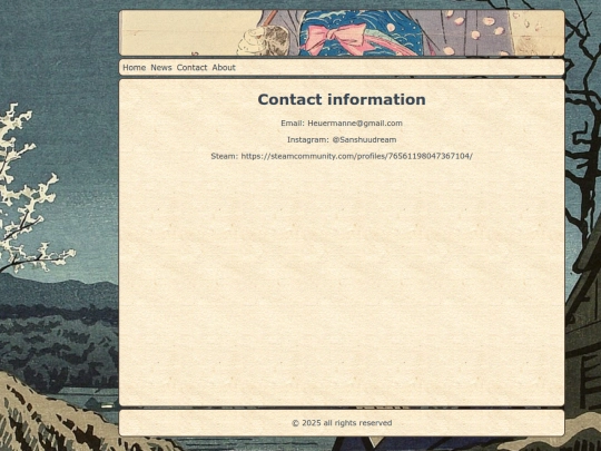pages/contact screenshot