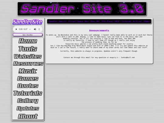 SandlerSite/About screenshot