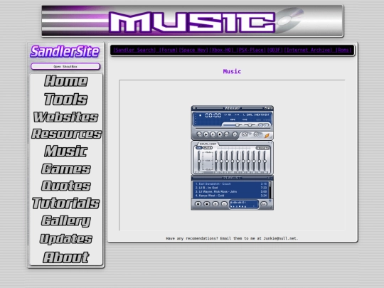 SandlerSite/Music screenshot