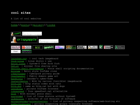 links screenshot