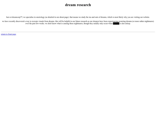 information screenshot