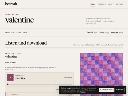 music/valentine screenshot