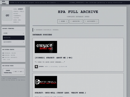 archive screenshot