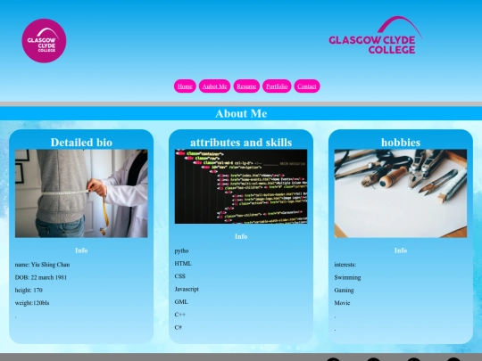 AboutMe screenshot