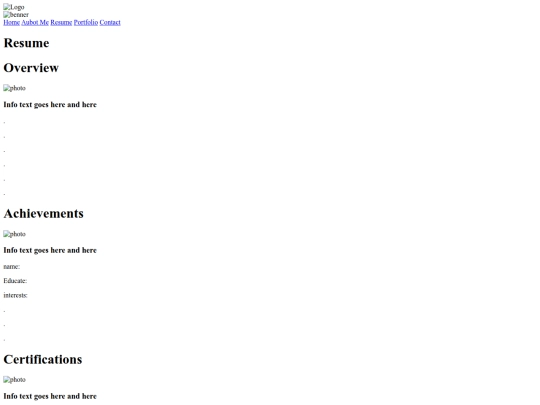 Resume screenshot