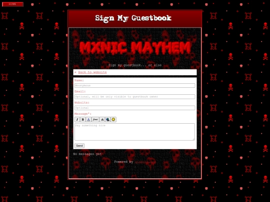 guestbook screenshot