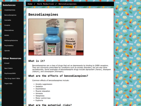 harmredux/benzos screenshot