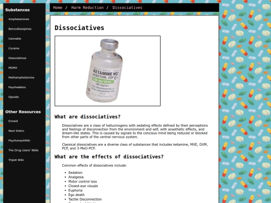 harmredux/dissociatives screenshot