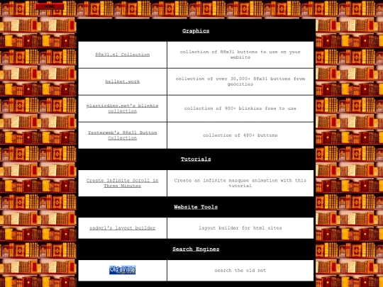 links screenshot