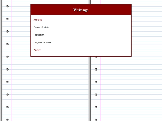 writings screenshot