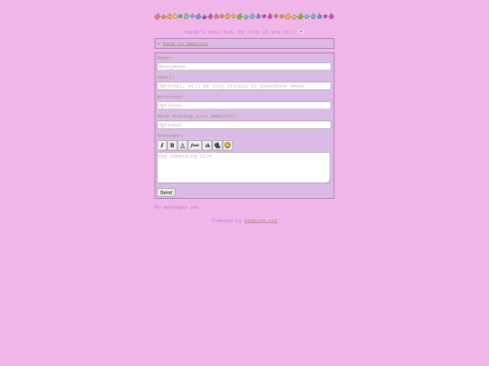 guestbook screenshot