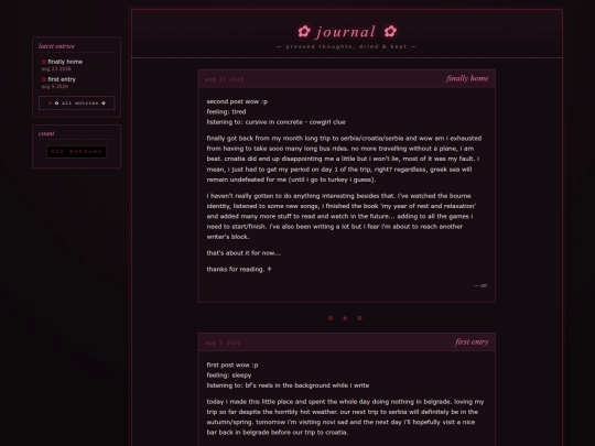 blog screenshot