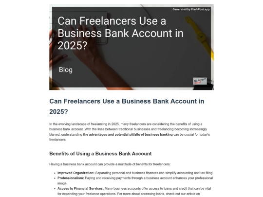 can-freelancers-use-a-business-bank-account-in-2025 screenshot