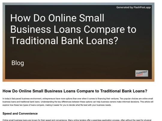 how-do-online-small-business-loans-compare-to-traditional-bank-loans screenshot