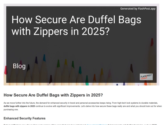 how-secure-are-duffel-bags-with-zippers-in-2025 screenshot