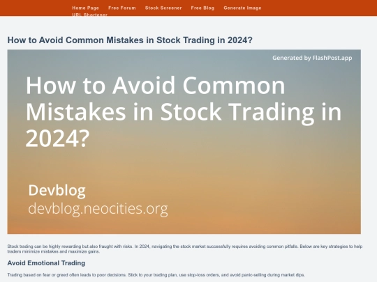 how-to-avoid-common-mistakes-in-stock-trading screenshot