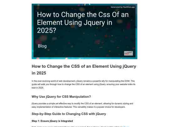 how-to-change-the-css-of-an-element-using-jquery-in-2025 screenshot