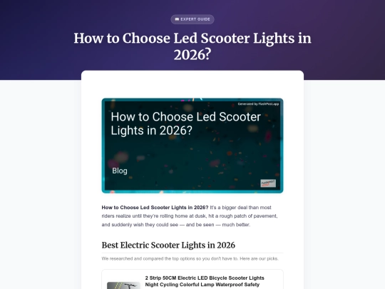 how-to-choose-led-scooter-lights-in-2026 screenshot