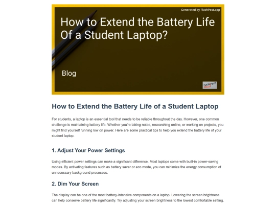 how-to-extend-the-battery-life-of-a-student-laptop screenshot