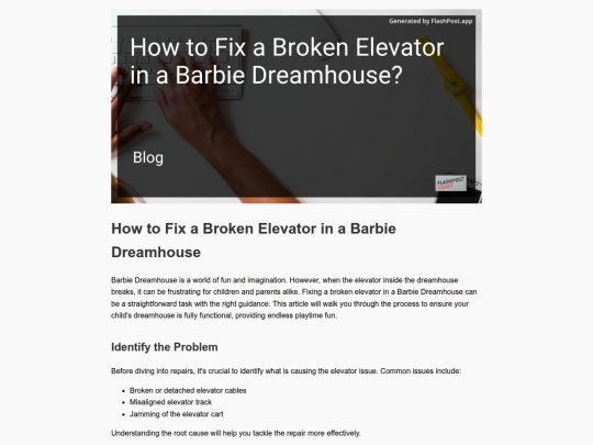 how-to-fix-a-broken-elevator-in-a-barbie-dreamhouse screenshot
