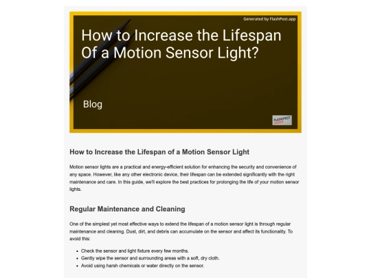 how-to-increase-the-lifespan-of-a-motion-sensor-light screenshot