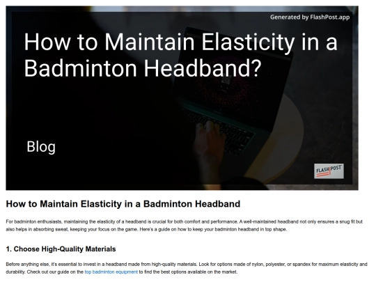 how-to-maintain-elasticity-in-a-badminton-headband screenshot
