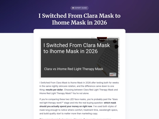 i-switched-from-clara-mask-to-ihome-mask-in-2026 screenshot