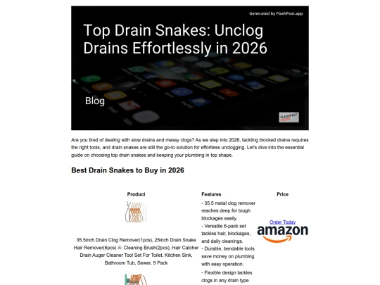 top-drain-snakes-unclog-drains-effortlessly-in-2026 screenshot