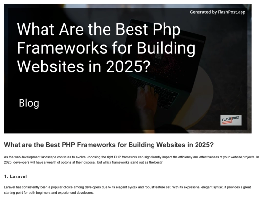 what-are-the-best-php-frameworks-for-building-websites-in-2025 screenshot