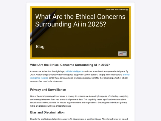 what-are-the-ethical-concerns-surrounding-ai-in-2025 screenshot