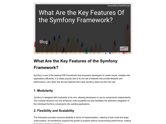 what-are-the-key-features-of-the-symfony-framework screenshot