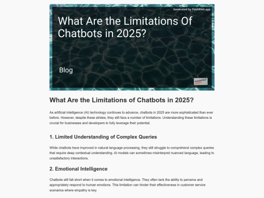 what-are-the-limitations-of-chatbots-in-2025 screenshot
