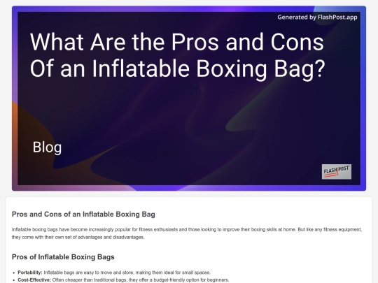 what-are-the-pros-and-cons-of-an-inflatable-boxing-bag screenshot
