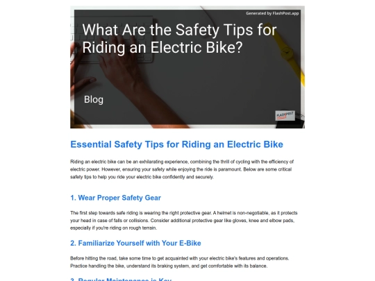 what-are-the-safety-tips-for-riding-an-electric-bike screenshot