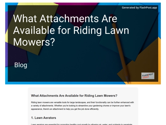 what-attachments-are-available-for-riding-lawn-mowers screenshot