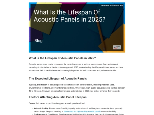 what-is-the-lifespan-of-acoustic-panels-in-2025 screenshot