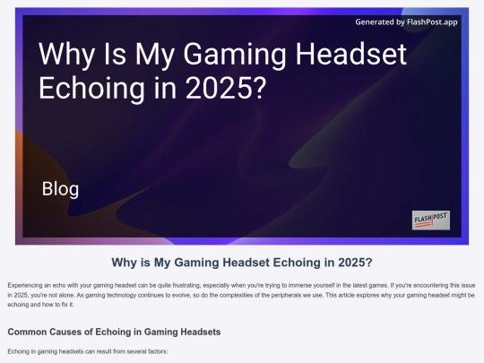 why-is-my-gaming-headset-echoing-in-2025 screenshot