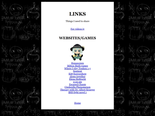 links screenshot