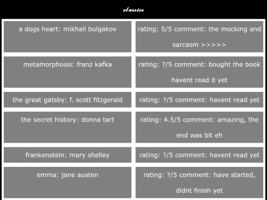 library /classics screenshot