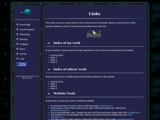 links screenshot