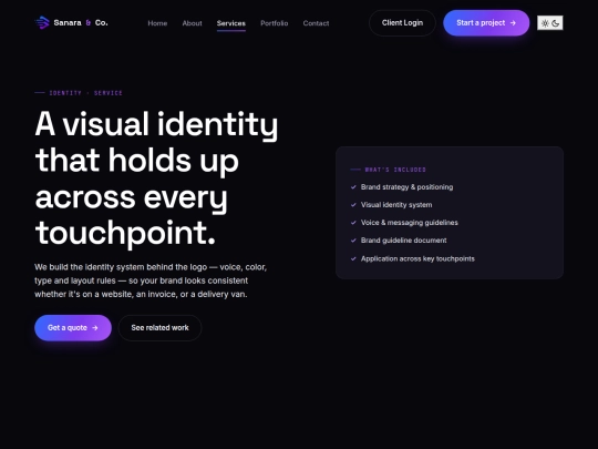 services/branding screenshot